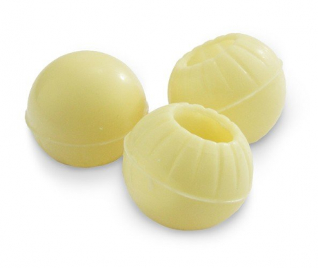 Decoratiuni Comestibile, Decor Tort - Coji pentru trufe din ciocolata alba, cacao 30.6%, 126 buc/set, Callebaut