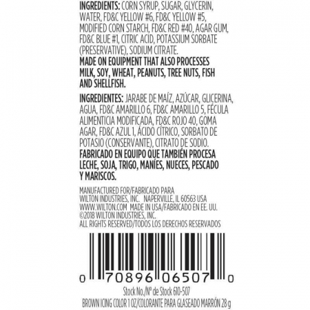 Coloranti Gel - Colorant Alimentar Gel, Maro - Wilton, 28 g