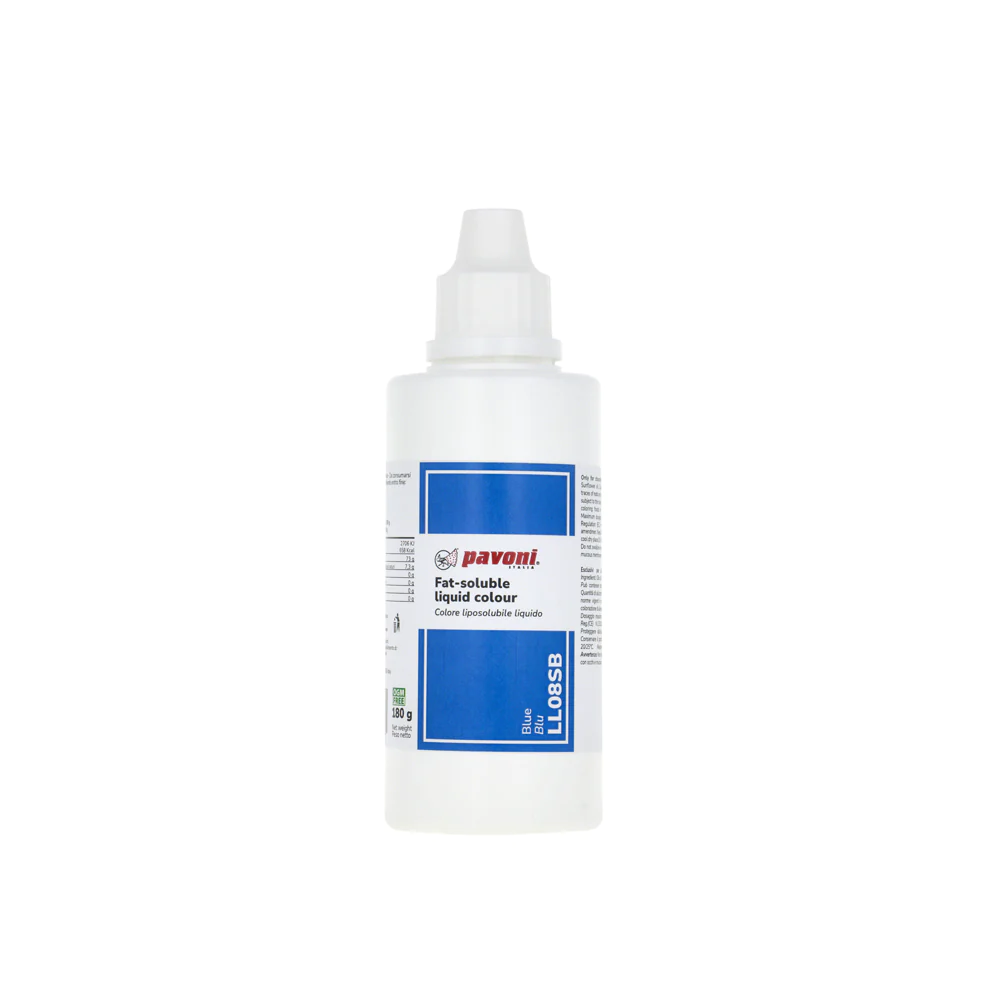 Coloranti Lichizi Liposolubili - Colorant Alimentar Lichid Liposolubil, Albastru, 180 ml, Azo Free