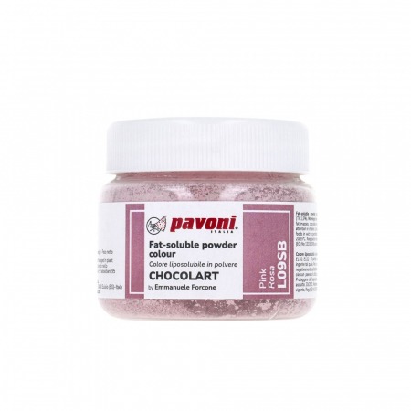 Coloranti Alimentari - Colorant Alimentar Liposolubil Pudra, CHOCOLART Roz fara E171, 40 g
