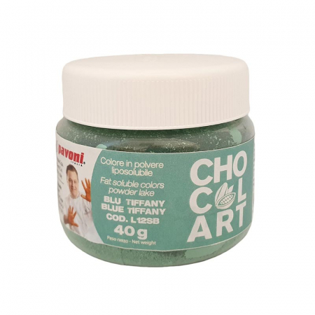 Coloranti Alimentari - Colorant Alimentar Liposolubil Pudra, CHOCOLART Turcoaz fara E171, 40 g - Azo Free