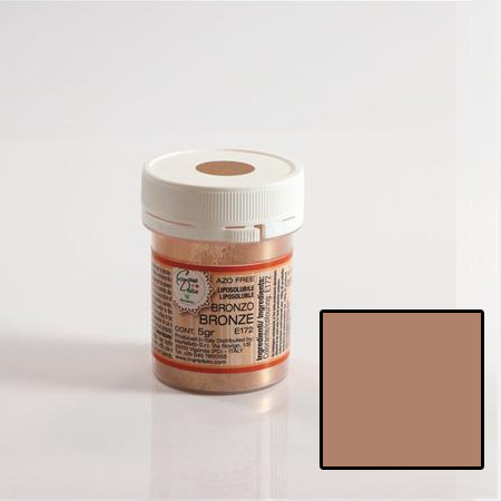Coloranti Alimentari - Colorant Alimentar Liposolubil Pudra Metalizata, Bronz, 5 g - Azo Free