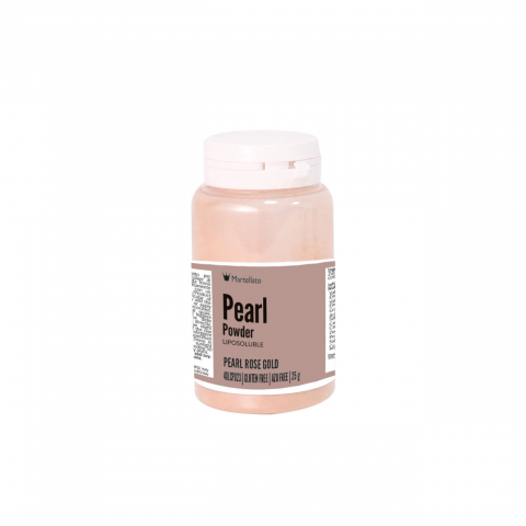 Coloranti Pudra Liposolubili - Colorant Alimentar Liposolubil Pudra Perlata, Roz Auriu fara E171, 25 gr - Azo Free