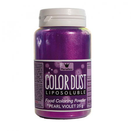 Coloranti Pudra Liposolubili - Colorant Alimentar Liposolubil Pudra Perlata, Violet fara E171, 25 gr - Azo Free