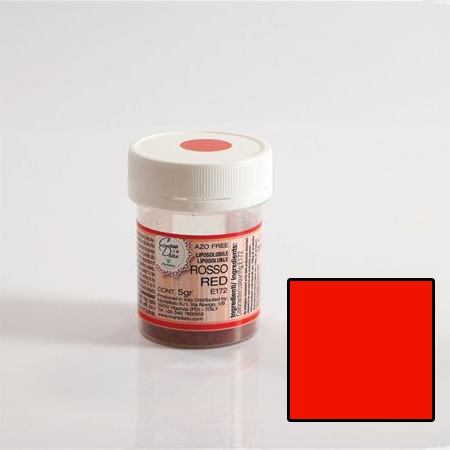 Coloranti Pudra Liposolubili - Colorant Alimentar Liposolubil Pudra, Rosu, 5 g - Azo Free
