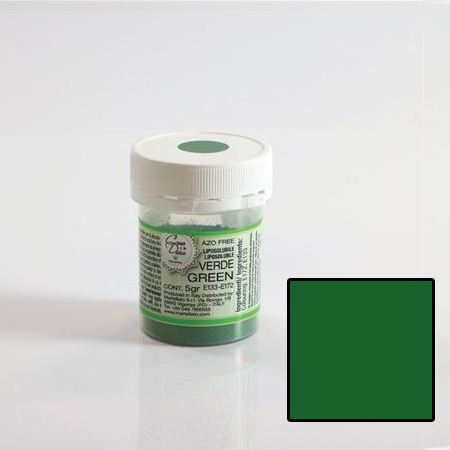Coloranti Pudra Liposolubili - Colorant Alimentar Liposolubil Pudra, Verde, 5 g - Azo Free