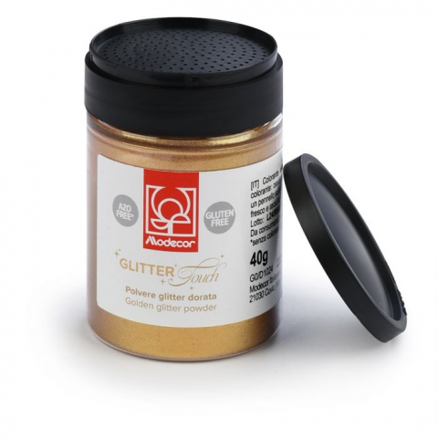 Coloranti Pudra Metalizati - Colorant Pudra Glitterata Auriu Sclipitor, Modecor 40 gr