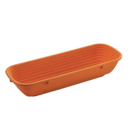 Brutarie, Patiserie - Ustensile - Cos Forma Alungita din Polipropilena pentru Dospire Produs, 35 x 13 cm, 1 kg