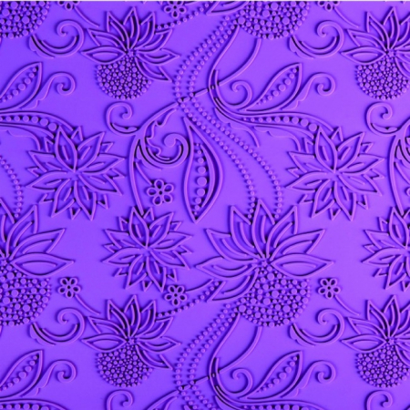 Forme de Silicon Cofetarie - Covoras Silicon 60x40, Decor Flori Mari