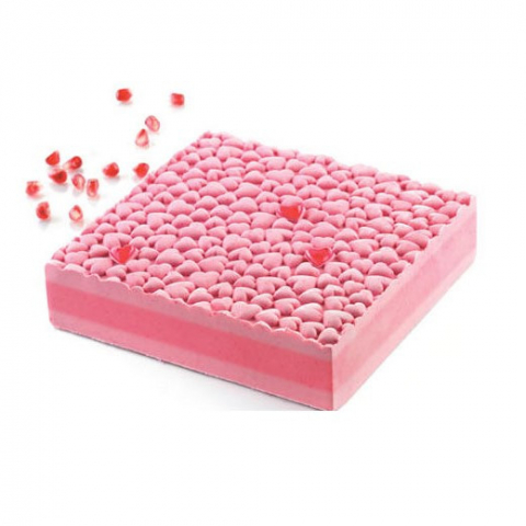 Cofetarie - Ustensile - Covoras Silicon Blat Decor Relief Model Inimioare, 60x40cm