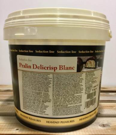 Materii Prime, Ingrediente - Crema Crocanta Ciocolata Alba, Pralin Delicrisp Blanc, IRCA, 5Kg