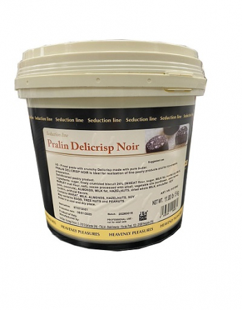 Materii Prime, Ingrediente - Crema Crocanta Ciocolata Neagra, Pralin Delicrisp Noir, IRCA, 5kg