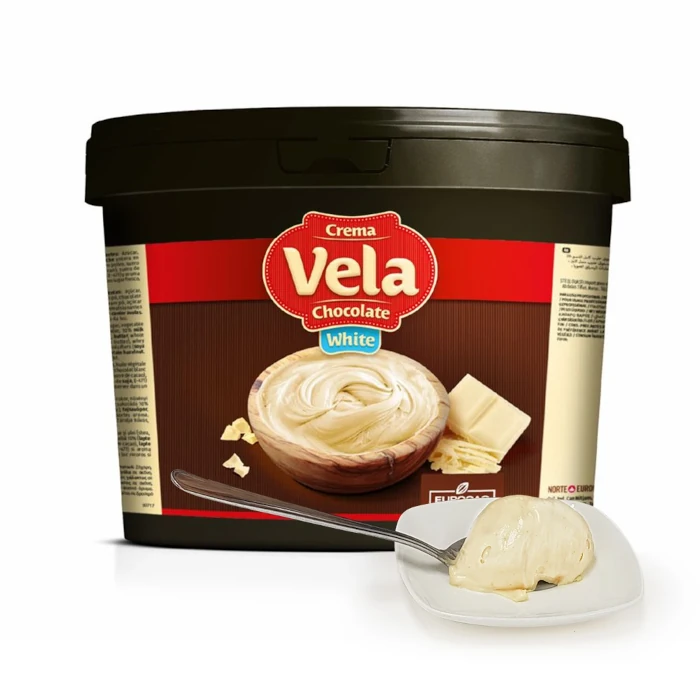 Glazuri, Napaj, Creme Cofetarie - Crema tartinabila cu Ciocolata Alba, Vela White Chocolate