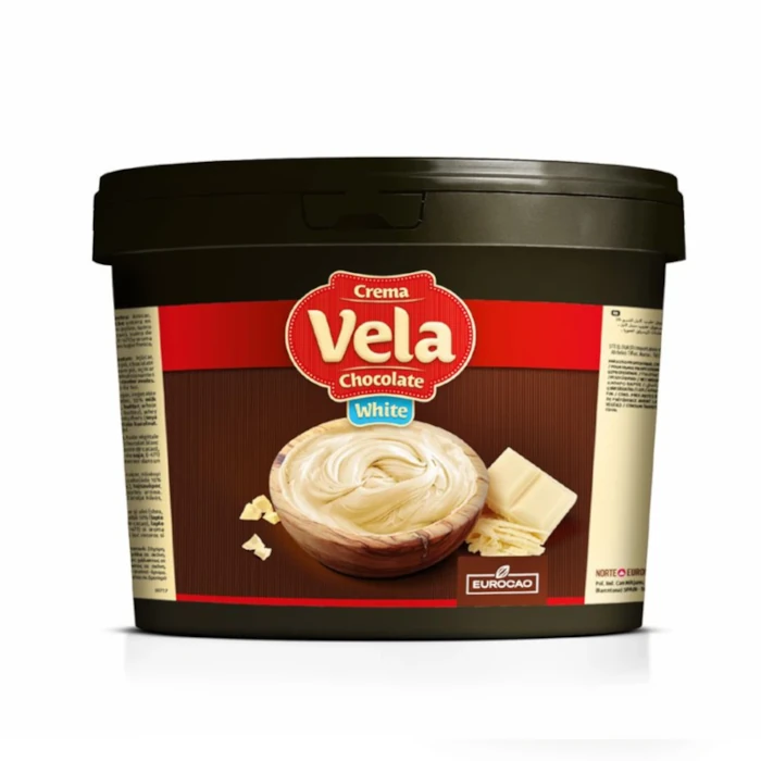 Glazuri, Napaj, Creme Cofetarie - Crema tartinabila cu Ciocolata Alba, Vela White Chocolate