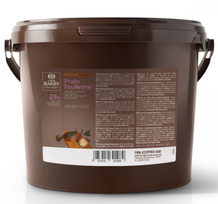 Materii Prime, Ingrediente - Crema Torturi Pralin Crocant cu Biscuiti, Alune 12% si Migdale 12%, Pralin Feuilletine, Cacao Barry, 5 Kg