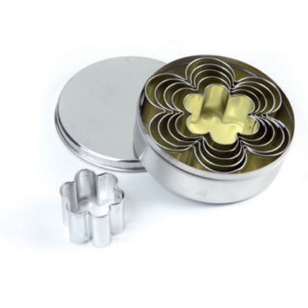 Cofetarie - Ustensile - Floare 6 Petale - Decupatoare Inox Ø 4 - 9.5 x H 3 cm, Cutie 6 Buc