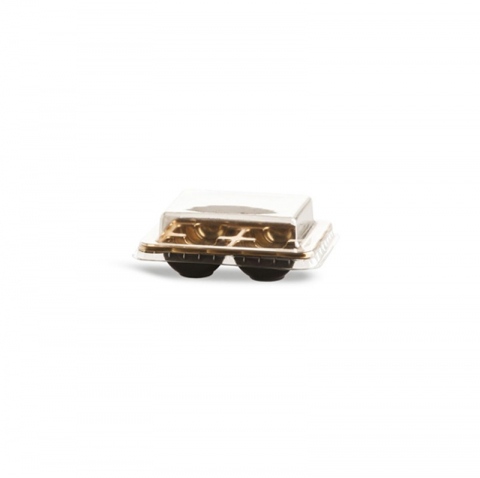 Ambalaje Bomboane, Prajituri, Torturi - Cutie Macarons/Fursecuri, 4 cavitati, 11.9 x 13.6 x H 3.3 cm, Set 100 buc + Capace