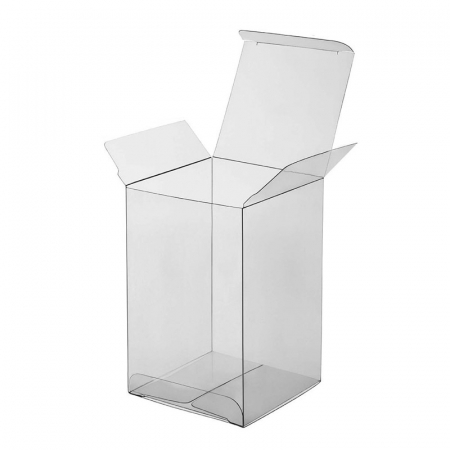 Ambalaje Bomboane, Prajituri, Torturi - Cutii Plastic Transparent, 16 x 16 x H 22 cm, Set 12 Buc