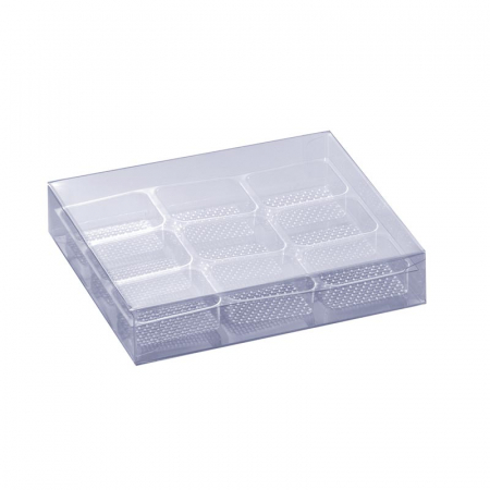 Ambalaje Bomboane, Prajituri, Torturi - Cutii Praline plastic transp.9 cavit. 11x10cm-25buc