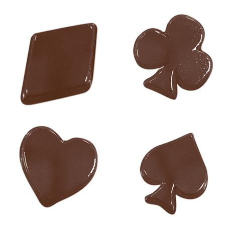 Decor Carti de joc Simboluri - Matrita Plastic Ciocolata [0]