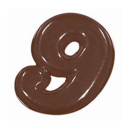 Decor Cifre 0-9 - Matrita Plastic Ciocolata [2]