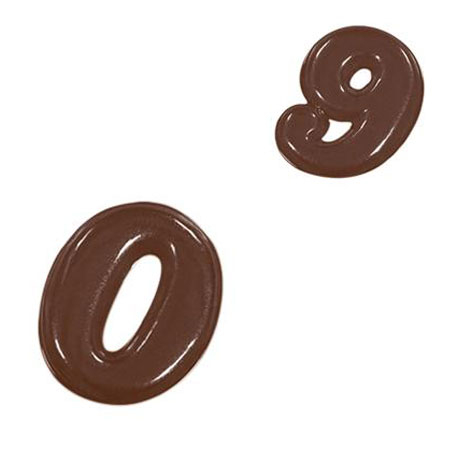 Decor Cifre 0-9 - Matrita Plastic Ciocolata [0]