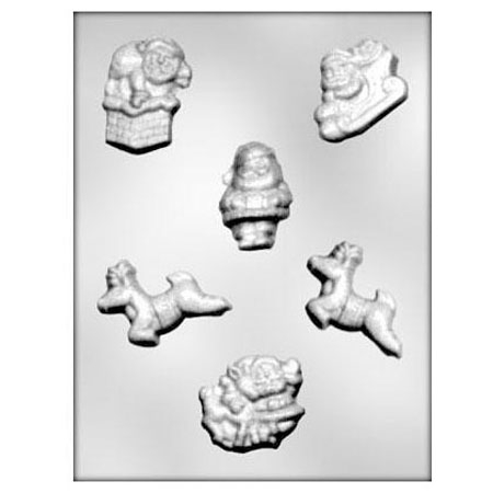 Matrite Plastic Decoruri Ciocolata - Decor Craciun 5 modele - Matrita Plastic Ciocolata