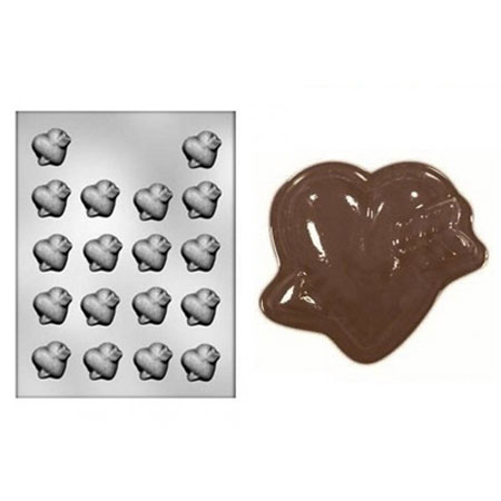 Decor Inimioare Ø 3.3cm - Matrita Plastic Ciocolata [1]