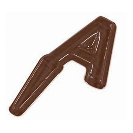 Decor Litere A-M - Matrita Plastic Ciocolata [1]