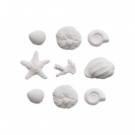 Decoratiuni Comestibile, Decor Tort - Decor Zahar - Creaturi Marine Ø 2.5, 3 si 5 cm, 6 modele, 9 buc