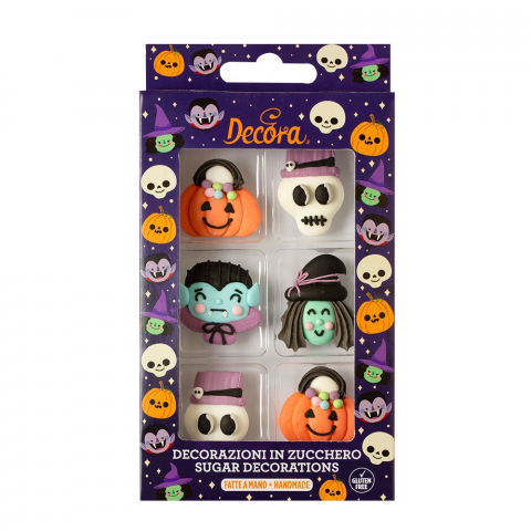 Decoratiuni Comestibile, Decor Tort - Decor Zahar - Figurine Horror Ø 3 - 4.5 cm, 5 modele, 6 buc