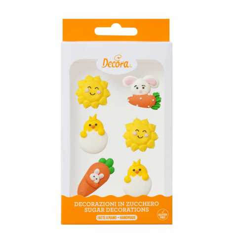 Figurine din Zahar - Decor Zahar - Figurine Paste 3 - 4 cm, 4 modele, 6 buc