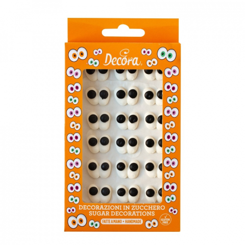 Decoratiuni Comestibile, Decor Tort - Decor Zahar - Ochi Ø 1.5 cm, 18 buc