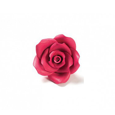 Decoratiuni Comestibile, Decor Tort - Decor Zahar - Trandafiri Fucsia Ø 5 cm, 24 buc