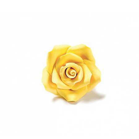 Decoratiuni Comestibile, Decor Tort - Decor Zahar - Trandafiri Galbeni Ø 5 cm, 24 buc