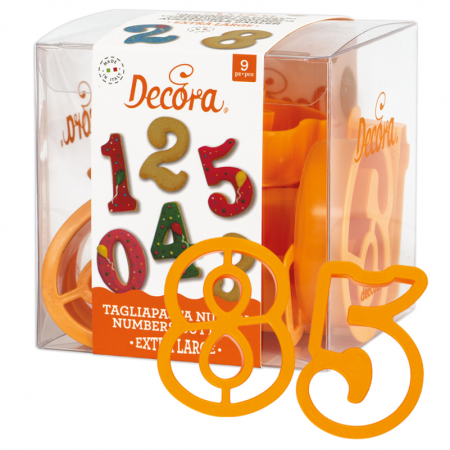 Decupatoare - Decupatoare Cifre Ø 7.5 x H 2.2 cm, Material Plastic, Set 9 Buc