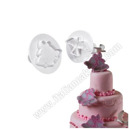 Porumbel si Clopotel - Decupatoare Plastic cu Extractor Ø 5.7 si 6.2 cm, Set 2 Buc [4]