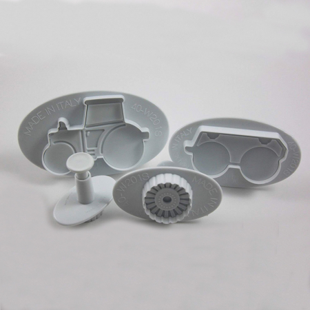 Tractoras - Decupatoare Plastic cu Extractor, Set 4 Buc Decupatoare - Tractoras - Decupatoare Plastic cu Extractor, Set 4 Buc