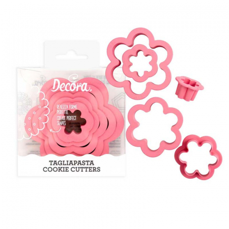 Decupatoare Flori, Fluturi - Decupatoare Floare Ø 1.5 - 8 x H 2.2 cm, Set 6 Buc