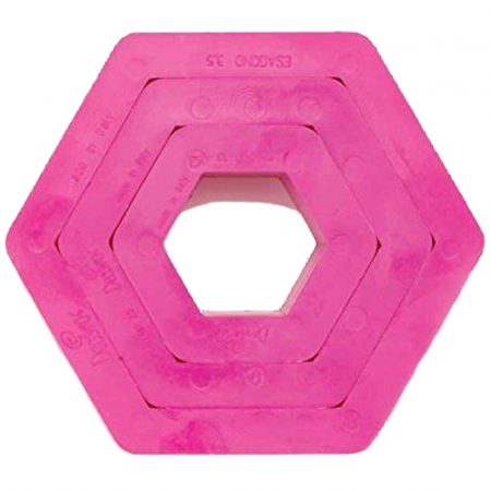 Cofetarie - Ustensile - Hexagon - Decupatoare Plastic Ø 2.8 - 4.8 x H 2.2 cm, Set 3 Buc