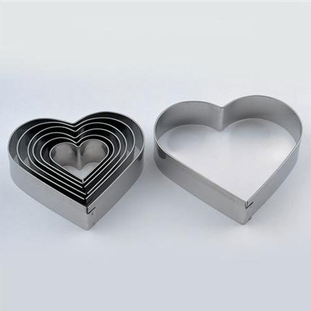 Cofetarie - Ustensile - Inima - Decupatoare Inox Ø 3.6 - 14 x H 2 cm, Cutie 12 Buc