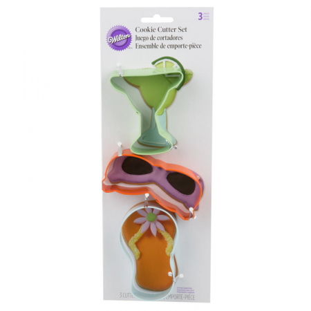 Decupatoare Metal Vara, Pahar Coktail, Papuci Plaja si Ochelari Soare Ø 7-8 cm [3]