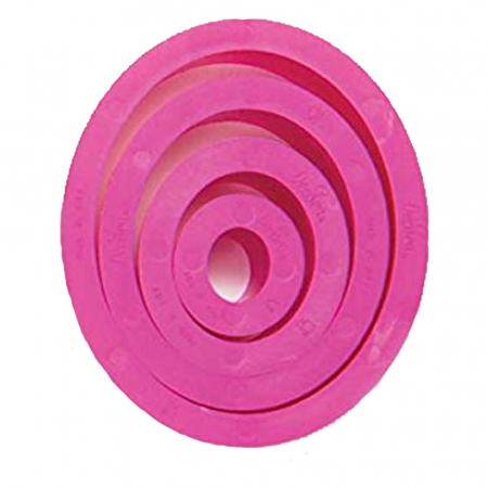 Decupatoare Forme Standard - Oval - Decupatoare Plastic Ø 1.5 - 8 x H 2.2 cm, Set 4 Buc