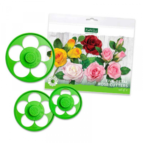 Ustensile Decorare Tort - Decupatoare Petale Trandafir - Set 3 Buc