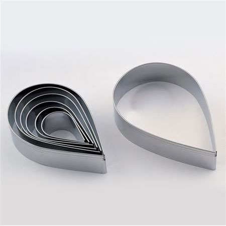 Decupatoare Forme Standard - Picatura - Decupatoare Inox Ø 3.5 - 9 x H 2 cm, Cutie 7 Buc