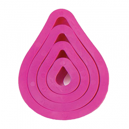 Cofetarie - Ustensile - Picatura - Decupatoare Plastic Ø 1.5 - 8 x H 2.2 cm, Set 4 Buc