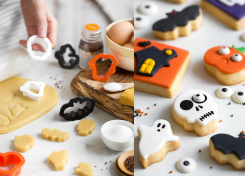 Decupatoare Sezon - Decupatoare Plastic Halloween 6 Modele, 3 - 4 x H 2.2 cm, 60 buc