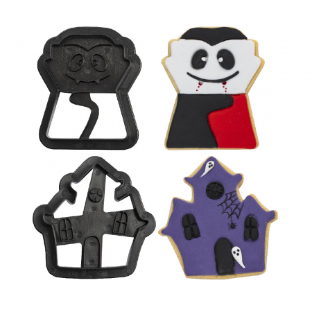 Cofetarie - Ustensile - Decupatoare Plastic Halloween - Casa Vampirilor Ø 8 x H 2.2 cm, 2 Buc