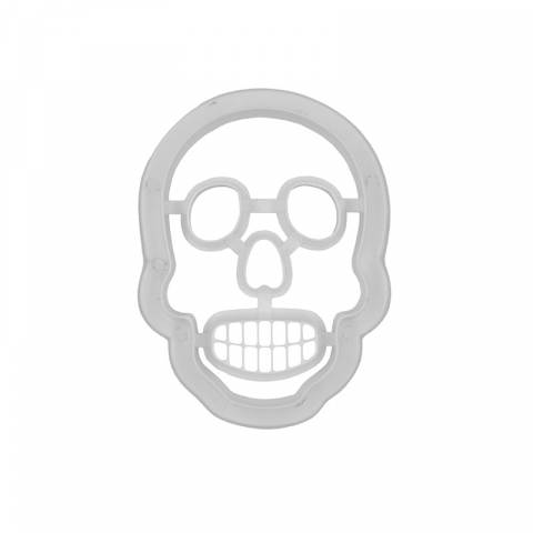 Decupatoare Sezon - Decupatoare Plastic Halloween - Craniu, 6 x 9 x H 2.2 cm