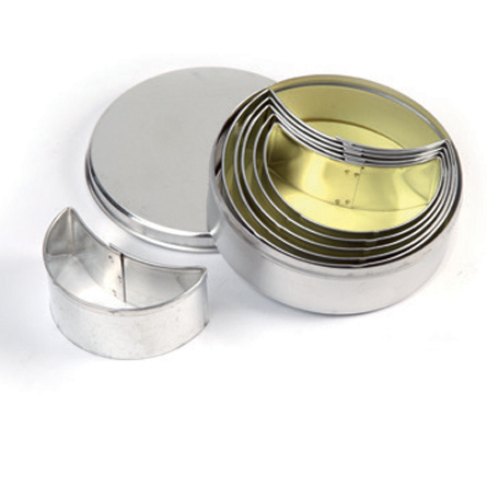 Decupatoare Forme Standard - Semiluna - Decupatoare Inox Ø 3 - 6.5 x H 3 cm, Cutie 6 Buc